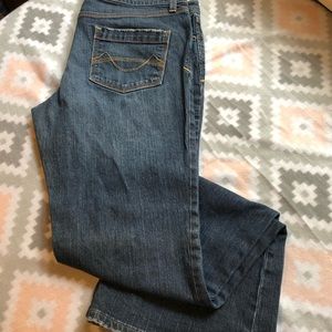 Mossimo ultra low rise bootcut, medium wash